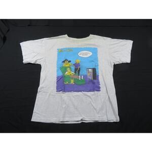 Pete and Clete Cartoon Comic Funny Gray T-shirt Sz XL 1990s